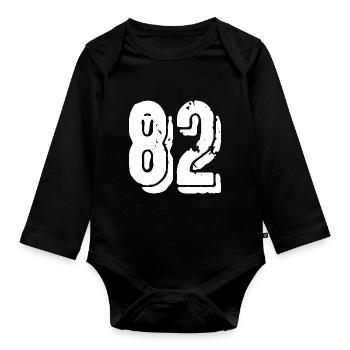 Maillot à 82 numéros - Body Bébé bio manches longues - noir - Devant