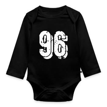 Maillot à 96 numéros - Body Bébé bio manches longues - noir - Devant