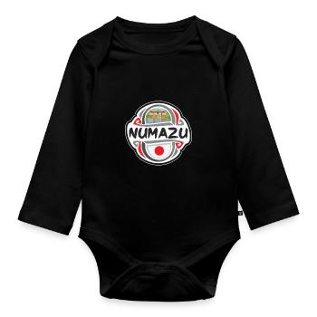 Numazu Japon Drapeau Badge Souvenir de Voyage Timbre - Body Bébé bio manches longues - noir - Devant