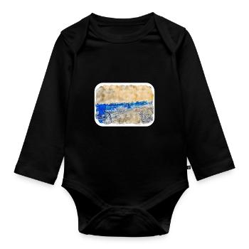 Dhaka Bangladesch Aquarell Skizze gezeichnet illustrat - Baby Bio-Langarm-Body - Schwarz - Vorne