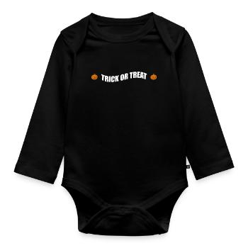 T-shirt aigre-doux cadeau / idée d’Halloween - Body Bébé bio manches longues - noir - Devant
