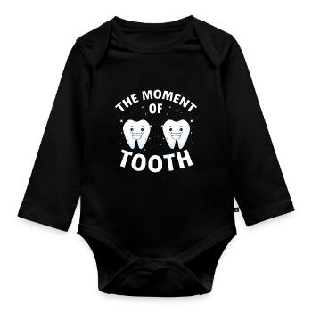 Technicien orthodontique et laboratoire dentaire - Body Bébé bio manches longues - noir - Devant