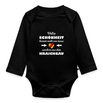Die Kraichgauer - Baby Bio-Langarm-Body - Schwarz - Vorne