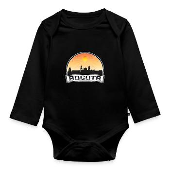 Bogota Colombie Skyline Vintage Sunset Travel Souv - Body Bébé bio manches longues - noir - Devant