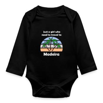 DIe Madeira Reise - Baby Bio-Langarm-Body - Schwarz - Vorne