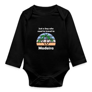 Der Junge aus Madeira - Baby Bio-Langarm-Body - Schwarz - Vorne