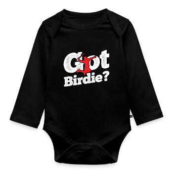 Badminton - Baby Bio-Langarm-Body - Schwarz - Vorne