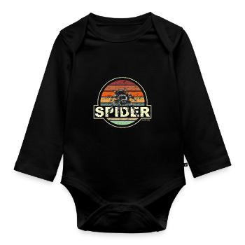 SPIDER france - Body Bébé bio manches longues - noir - Devant