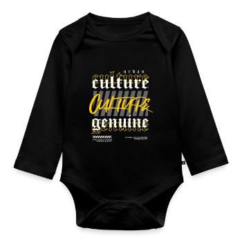 Culture Streetwear - Baby Bio-Langarm-Body - Schwarz - Vorne