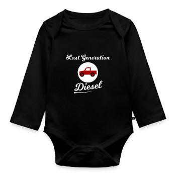The very last diesel vehicles - Organic Longsleeve Baby Bodysuit - black - Front