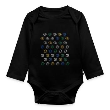 Volleyball Pop-Art Design - Body Bébé bio manches longues - noir - Devant