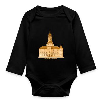 Jever Castle Friesland Lower Saxony North Sea - Organic Longsleeve Baby Bodysuit - black - Front
