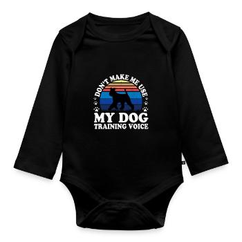 Welsh Terrier Dog Lover Silhouette Vintage Sunset - Body Bébé bio manches longues - noir - Devant