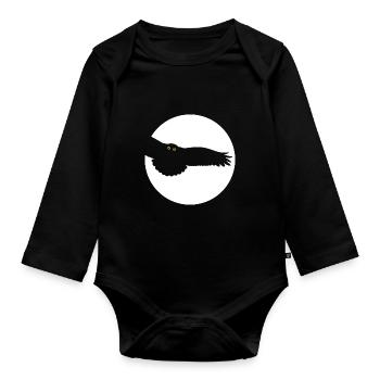 Oiseau de nuit - Body Bébé bio manches longues - noir - Devant