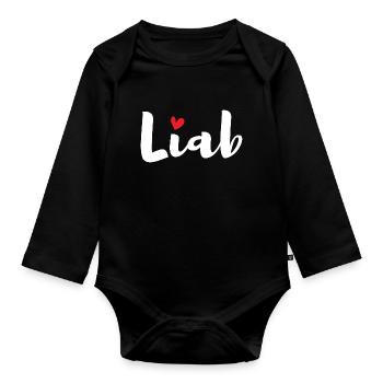 Lustiger Spruch Witzig Humor Geschenkidee - Baby Bio-Langarm-Body - Schwarz - Vorne