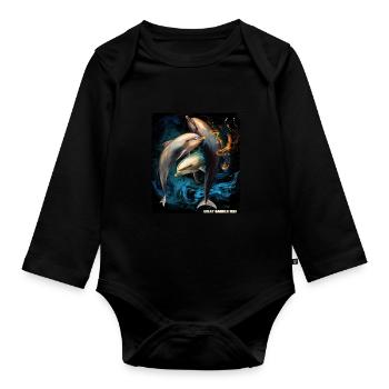 GREAT BARRIER REEF FLAG - Baby Bio-Langarm-Body - Schwarz - Vorne