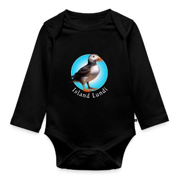 Île Lundi - Body Bébé bio manches longues - noir - Devant