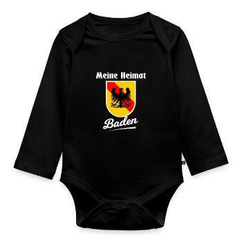 La patrie de Baden - Body Bébé bio manches longues - noir - Devant