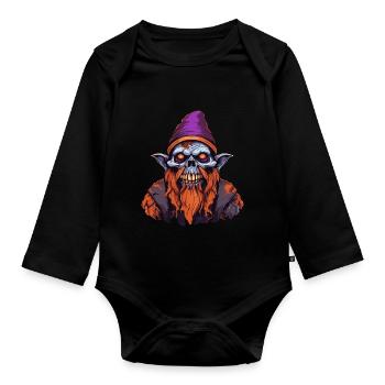 Zombie Gnome - Organic Longsleeve Baby Bodysuit - black - Front