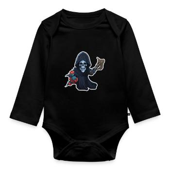 Skeleton - Organic Longsleeve Baby Bodysuit - black - Front