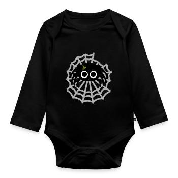 Ich bin eine Spinne! - Baby Bio-Langarm-Body - Schwarz - Vorne