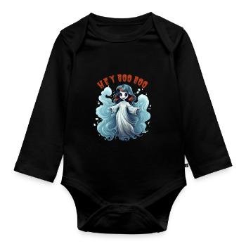 HEY BOO BOO - Baby Bio-Langarm-Body - Schwarz - Vorne