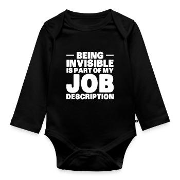 Bühnentechnik Geschenke | Bühnentechniker Stage - Baby Bio-Langarm-Body - Schwarz - Vorne