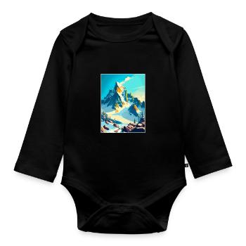 Dachstein Autriche Doher Vintage Affiche de voyage WPA - Body Bébé bio manches longues - noir - Devant