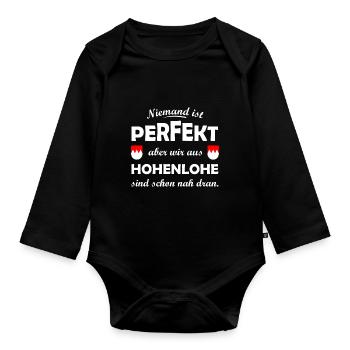 The Hohenloher - Organic Longsleeve Baby Bodysuit - black - Front