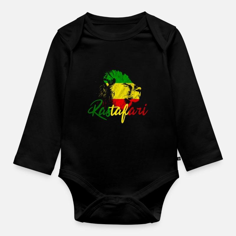 Rastafari - Body Bébé bio manches longues - noir