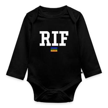 Le Rif Région Marocaine - Body Bébé bio manches longues - noir - Devant