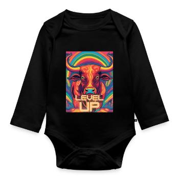 Bull Level Up - Baby Bio-Langarm-Body - Schwarz - Vorne