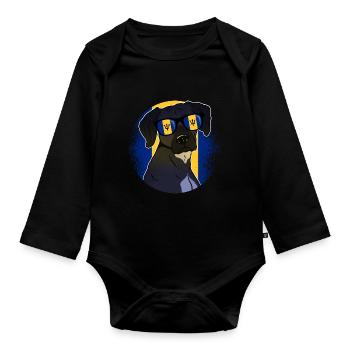 Barbados - Organic Longsleeve Baby Bodysuit - black - Front