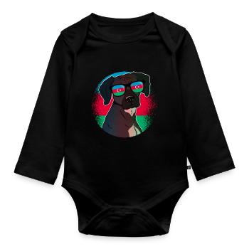 Azerbaijan - Organic Longsleeve Baby Bodysuit - black - Front
