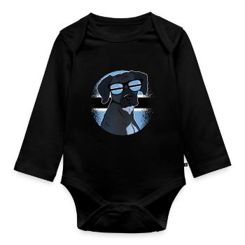 Botswana - Baby Bio-Langarm-Body - Schwarz - Vorne