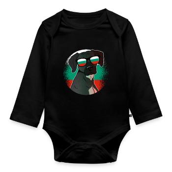Bulgarien - Baby Bio-Langarm-Body - Schwarz - Vorne