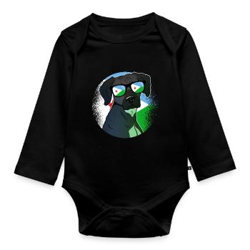 Dschibuti - Baby Bio-Langarm-Body - Schwarz - Vorne