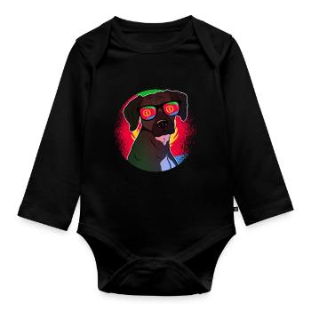 Eritrea - Baby Bio-Langarm-Body - Schwarz - Vorne