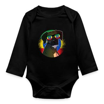 Ethiopia - Organic Longsleeve Baby Bodysuit - black - Front