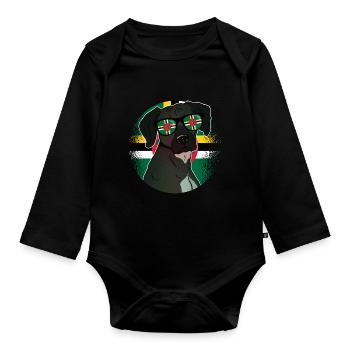 Dominica - Organic Longsleeve Baby Bodysuit - black - Front
