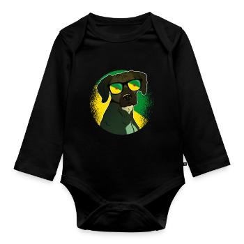 Guyane française - Body Bébé bio manches longues - noir - Devant