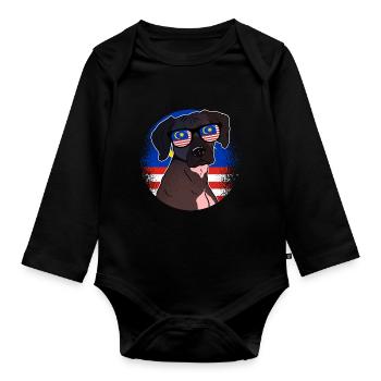 Malaisie - Body Bébé bio manches longues - noir - Devant