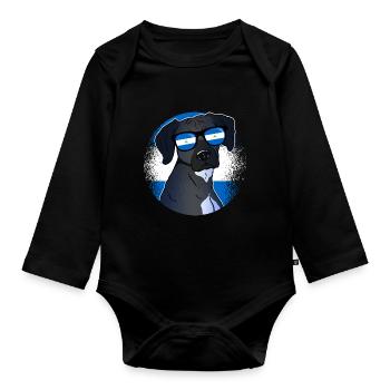 Nicaragua - Baby Bio-Langarm-Body - Schwarz - Vorne