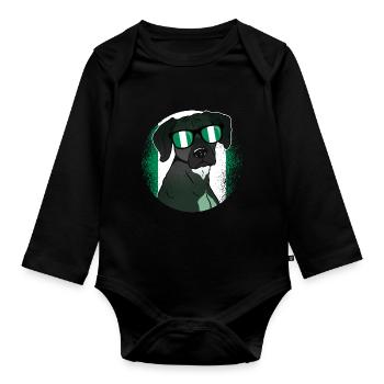 Nigeria - Baby Bio-Langarm-Body - Schwarz - Vorne