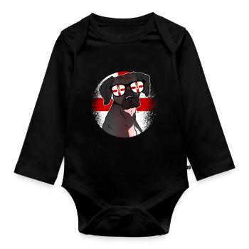 Northern Ireland - Organic Longsleeve Baby Bodysuit - black - Front