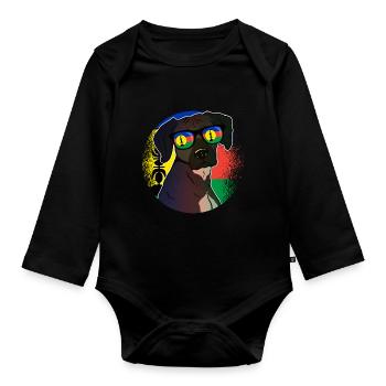 Neukaledonien - Baby Bio-Langarm-Body - Schwarz - Vorne