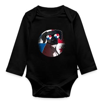 Panama - Baby Bio-Langarm-Body - Schwarz - Vorne