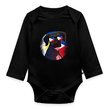 Philippinen - Baby Bio-Langarm-Body - Schwarz - Vorne