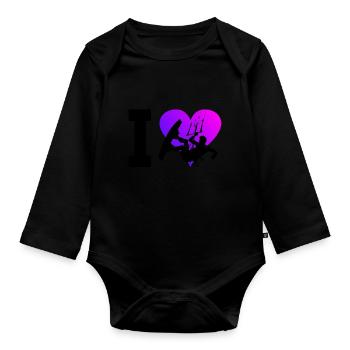Kitesurfen Kite Kitesurfer Kitesurf Kitesurfing - Body Bébé bio manches longues - noir - Devant
