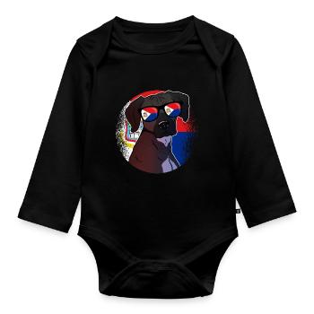 Sint Maarten - Baby Bio-Langarm-Body - Schwarz - Vorne
